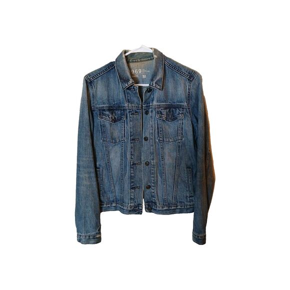 Gap 1969 Distressed Denim Women's Jean Jacket Medium Blue Wash Size Med - Picture 1 of 11
